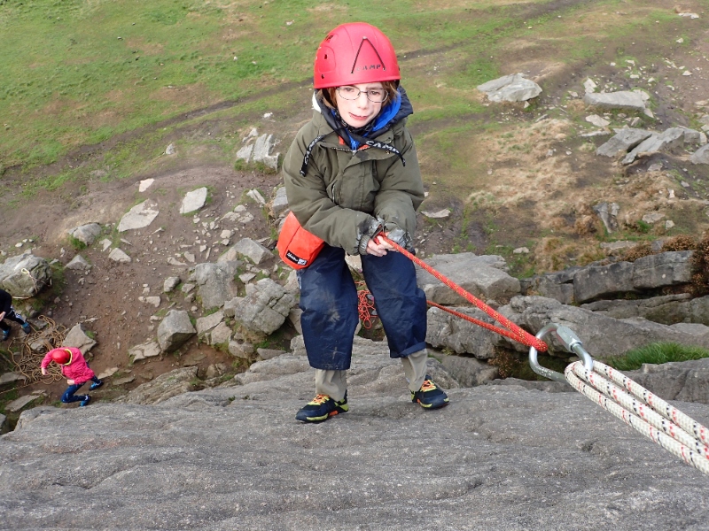 West Midlands member Freddie enjoying an outdoor climb!