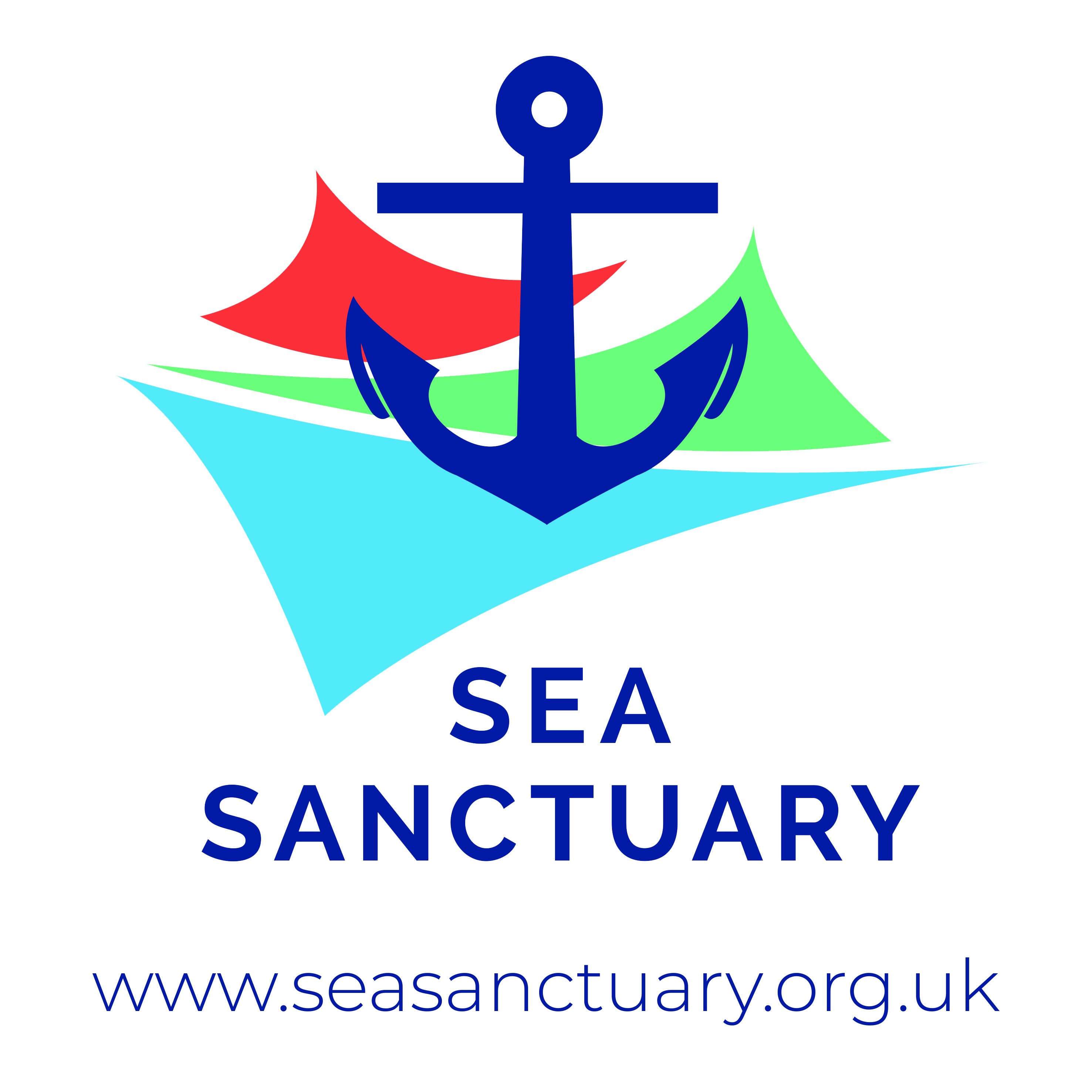 Sea Sanctuary logo with website address www.seasanctuary.org.uk