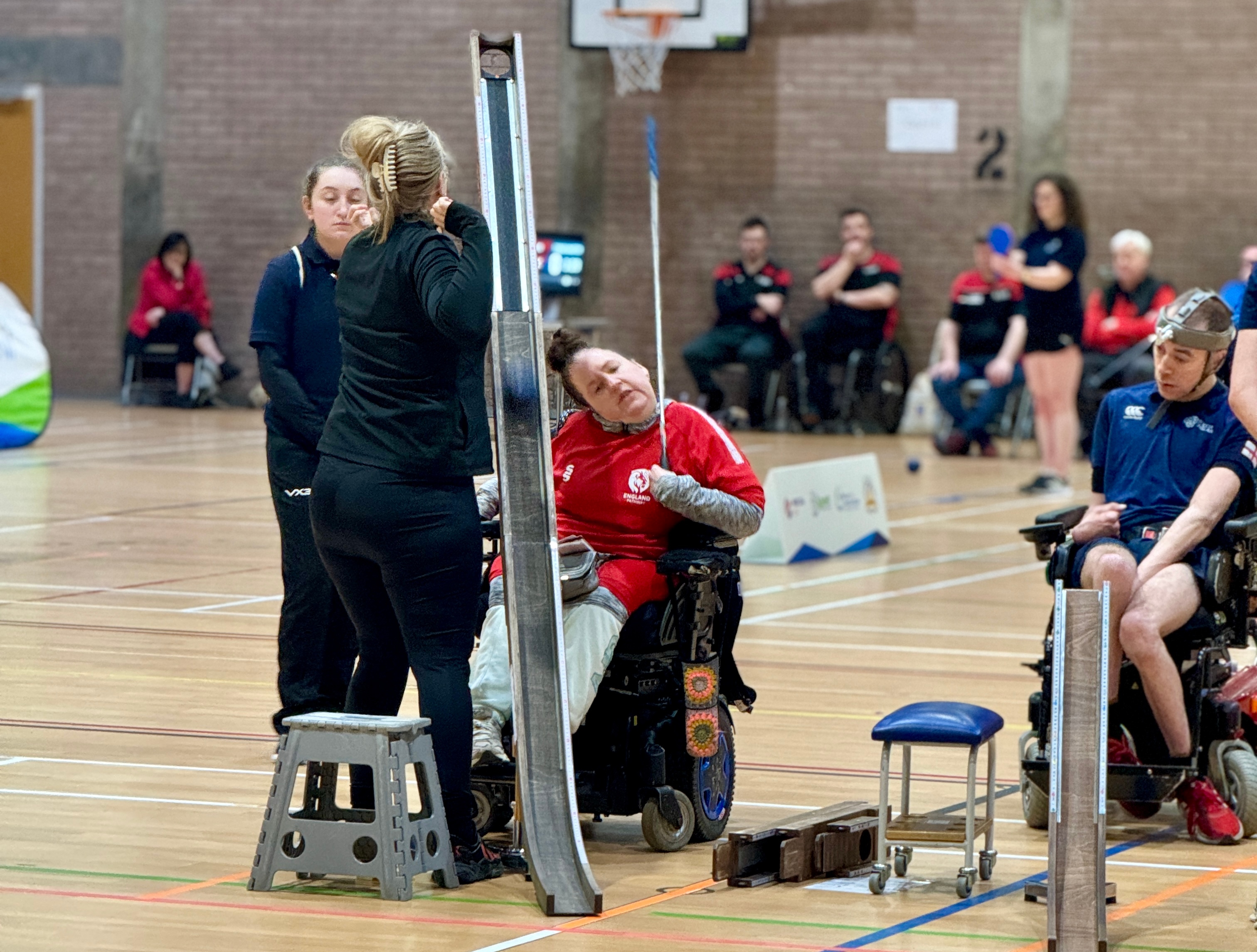 Georgina Moore at a boccia competition