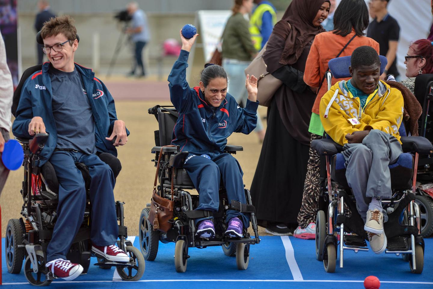 A game of boccia