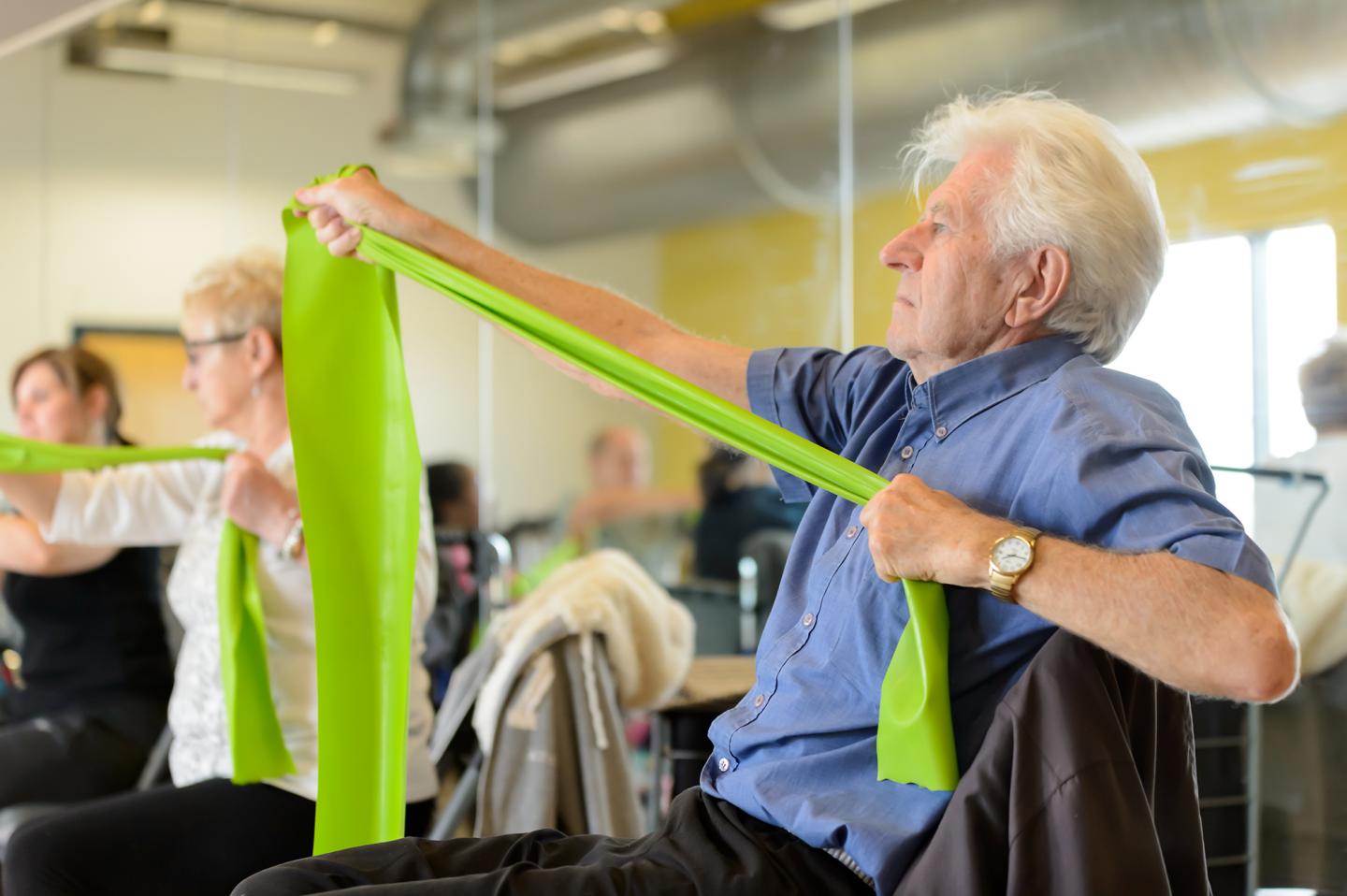 Seated fitness class