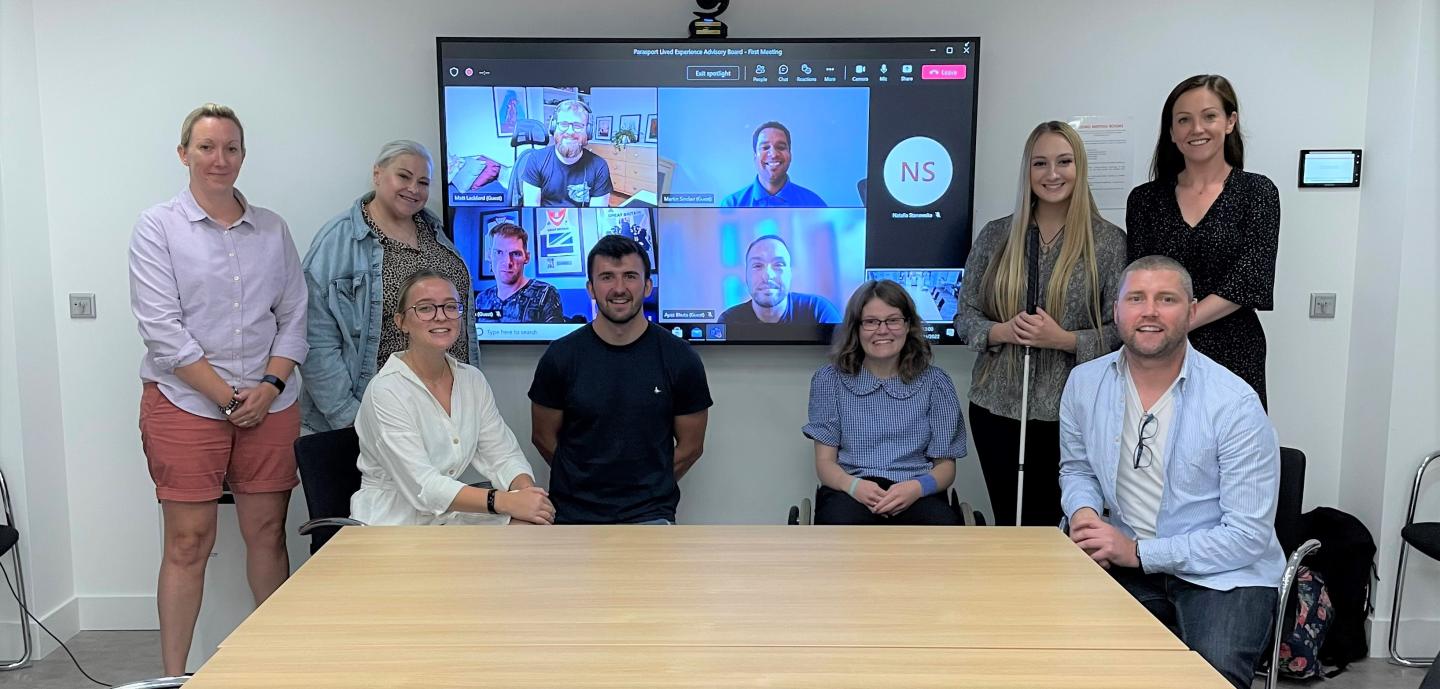 Parasport Lived Experience Advisory Board together smiling at camera