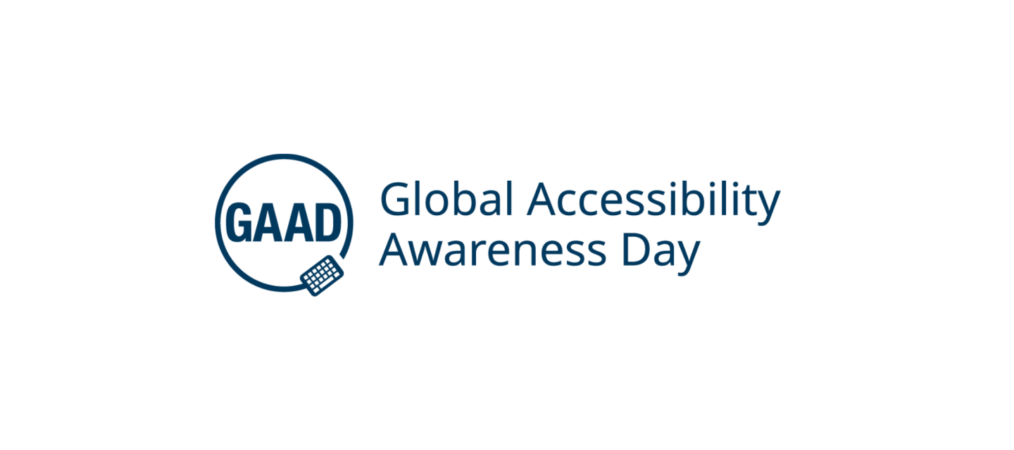 Global Accessibility Awareness Day Logo, navy blue on white background.