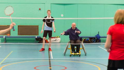 Wheelchair badminton photo