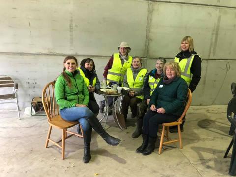 Volunteers at the launch of activities at the new base at Eastfield Farm