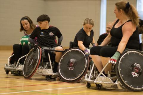 Wheelchair Rugby Training