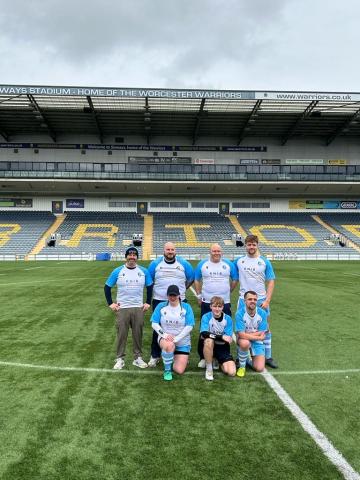 Visually impaired touch rugby team