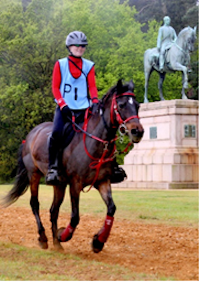 Girl riding a horse