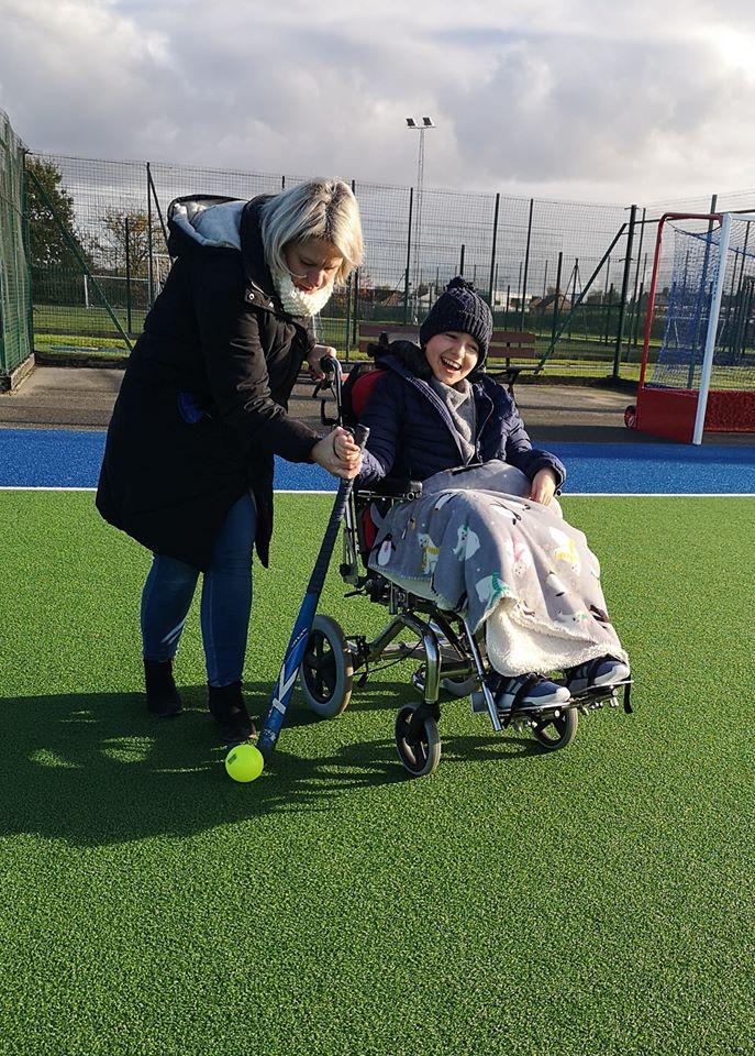 Oscar getting involved in hockey!