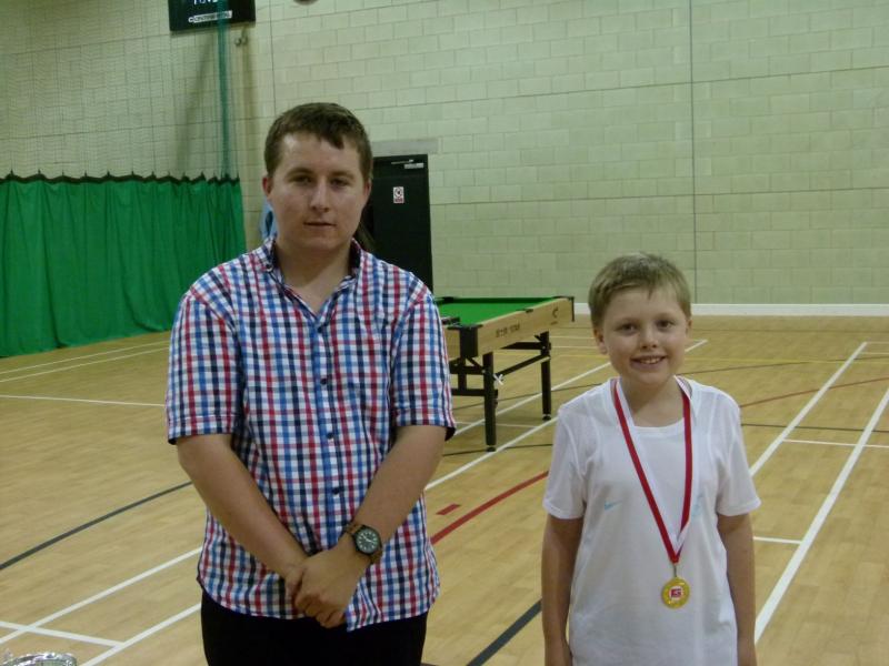 Two young players with their awarded medals