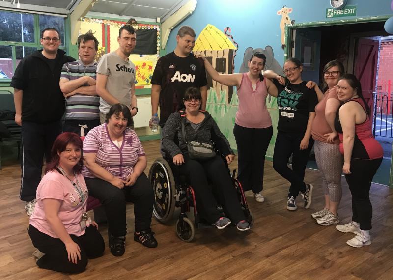 Group photo of boccia players