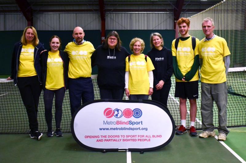 Metro Blind Sports wonderful tennis volunteers