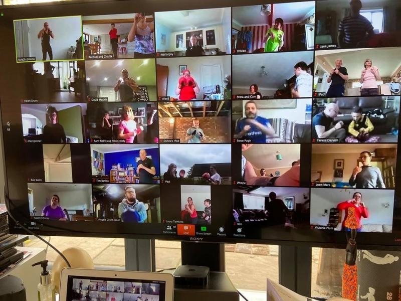 join in whatever age, whatever ability. Join our community on zoom 3 times per week.