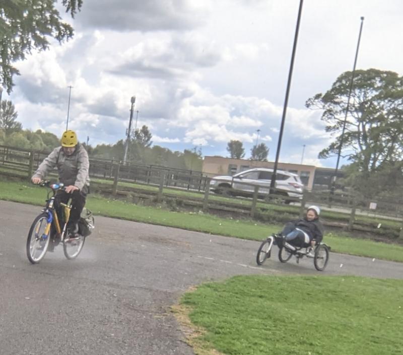 Cycling in Rectory Park