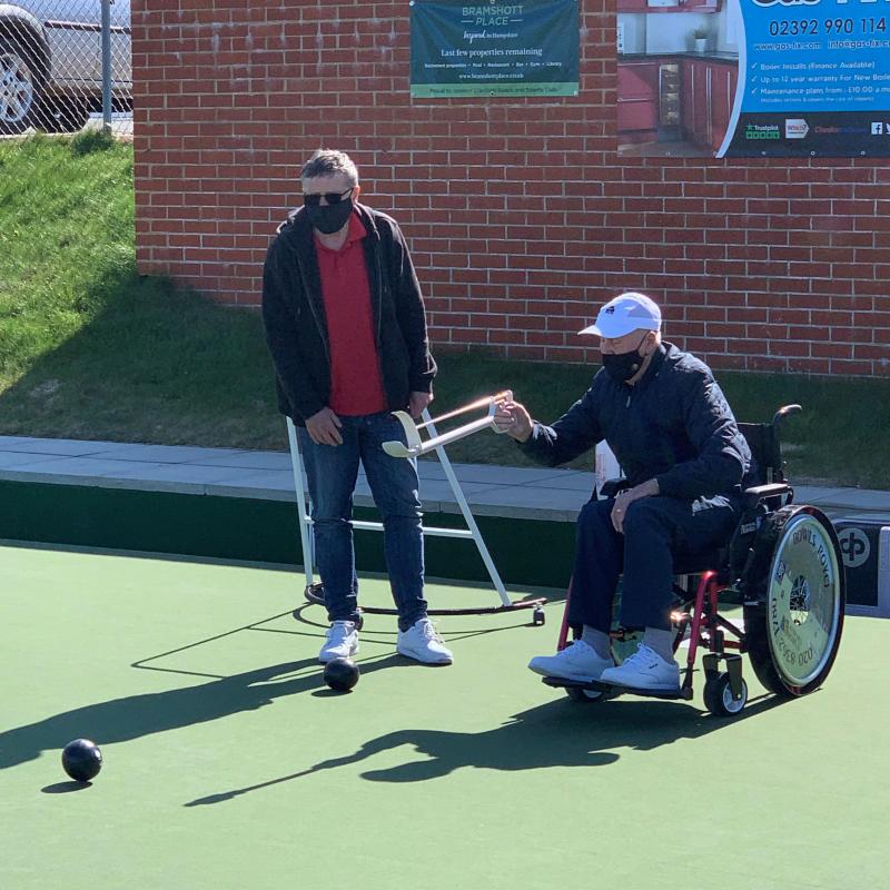 The Bowls Wheelchair in use