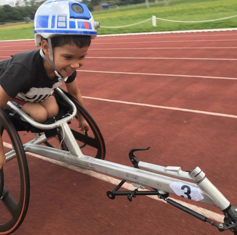 Deni Age 8 in his R2D2 helmet 