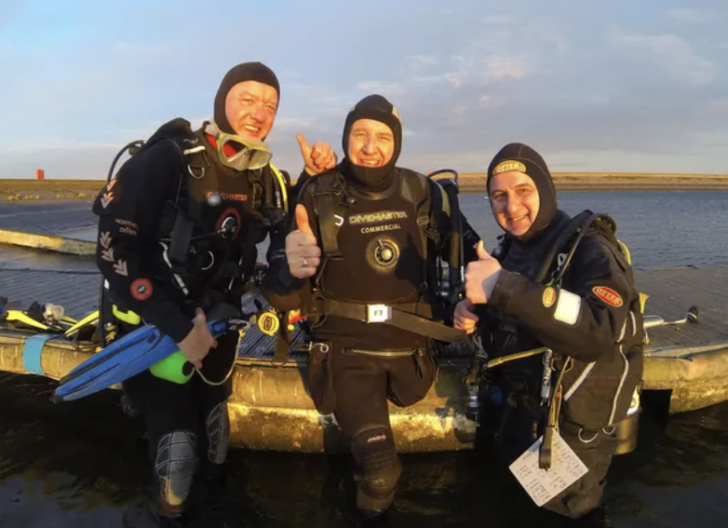 Diving in the local reservoir 